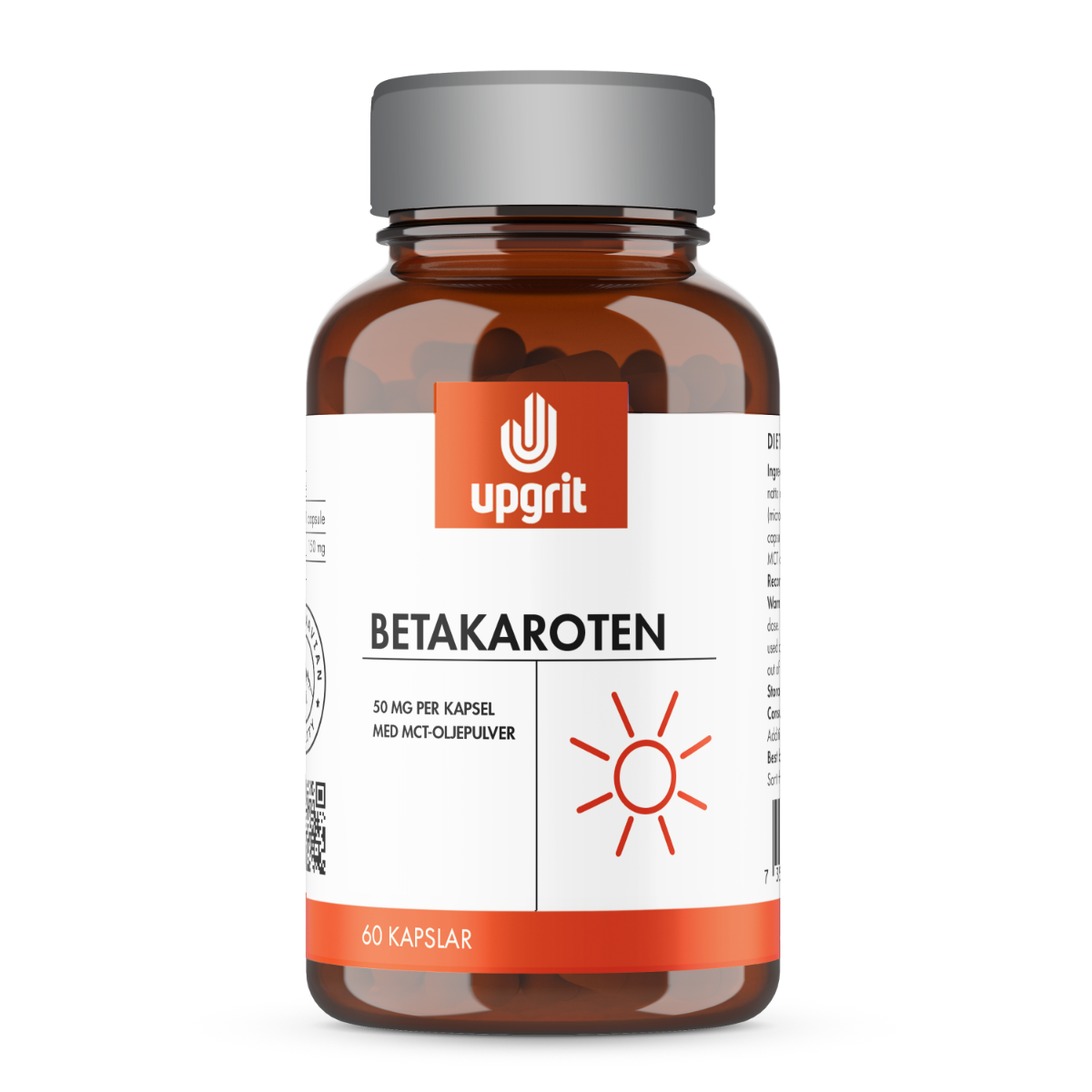 Upgrit Betakaroten 50 mg 60 kapslar