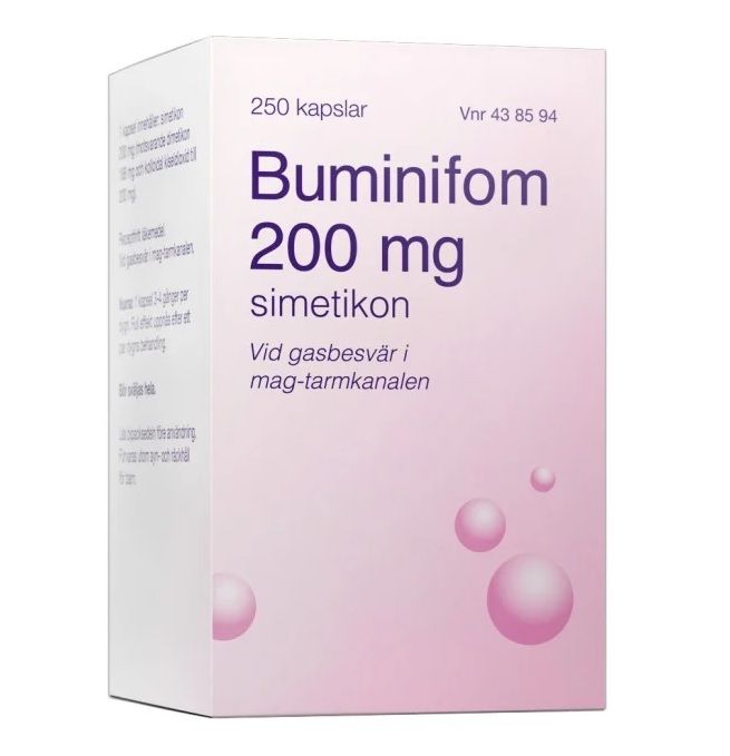 Buminifom, kapsel, mjuk 200 mg
