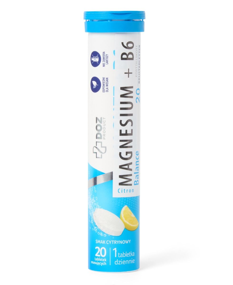 DOZ Product Magnesium + B6 Balance, brustabletter
