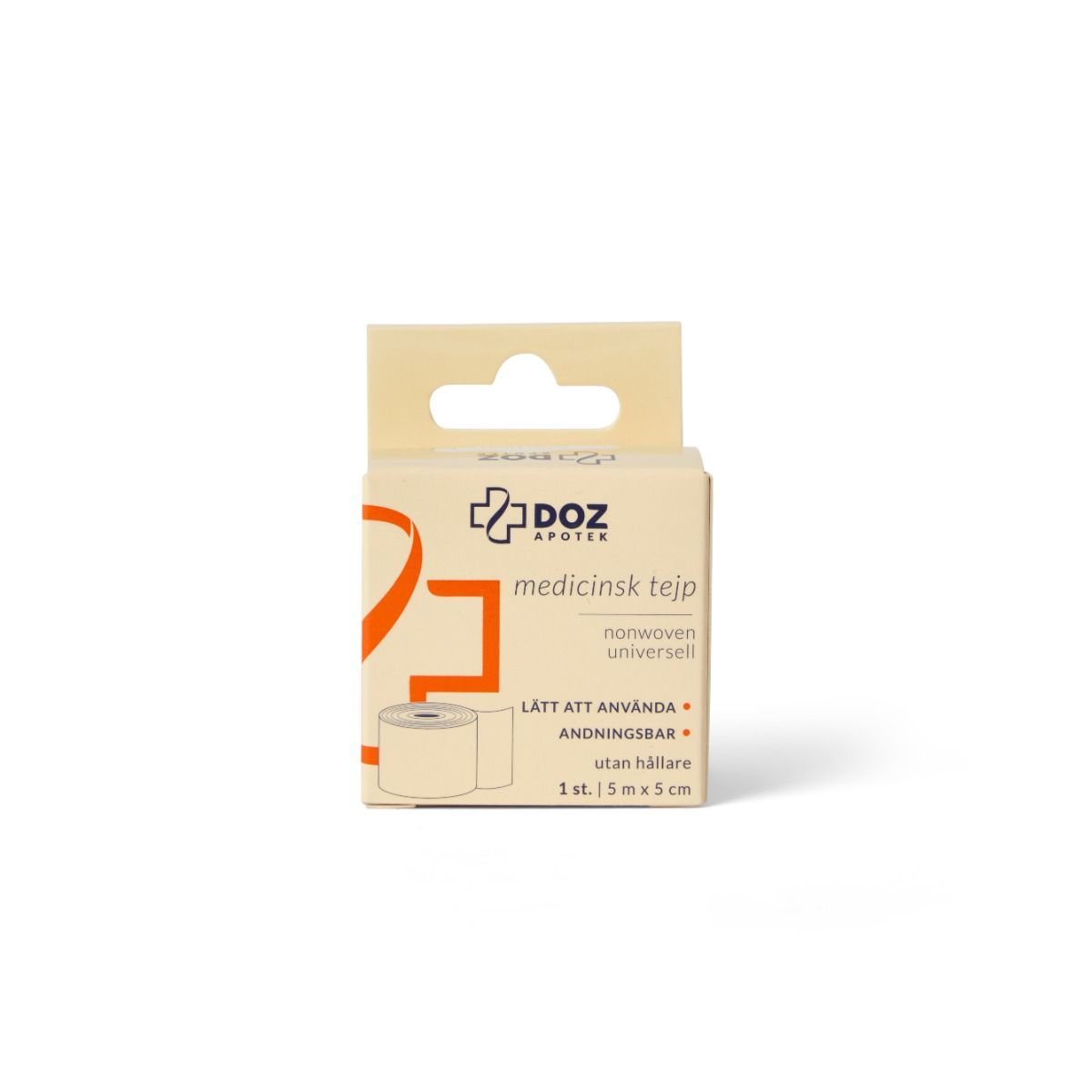DOZ Apotek Medicinsk tejp, 5m x 5cm 1 st