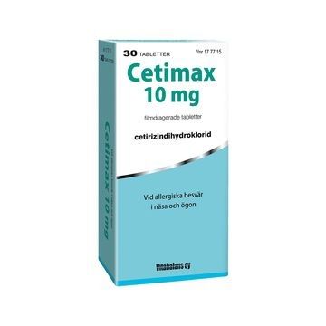 Cetimax, Filmdragerad tablett 10 mg