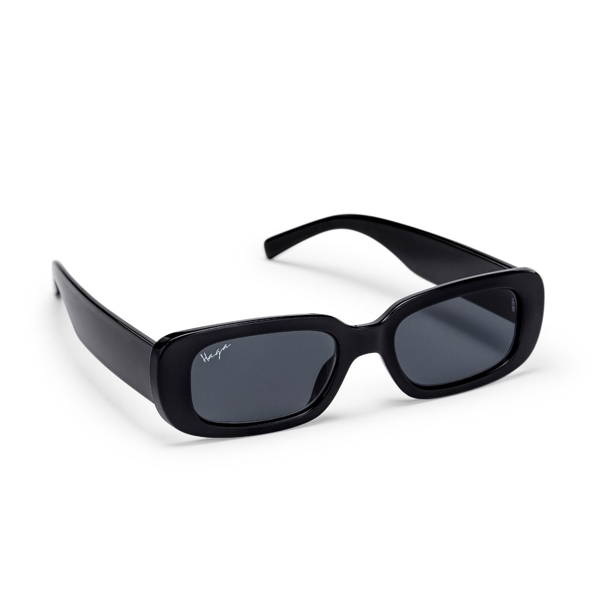 Haga Solglasögon Charlotte Shiny Black - Grey lens