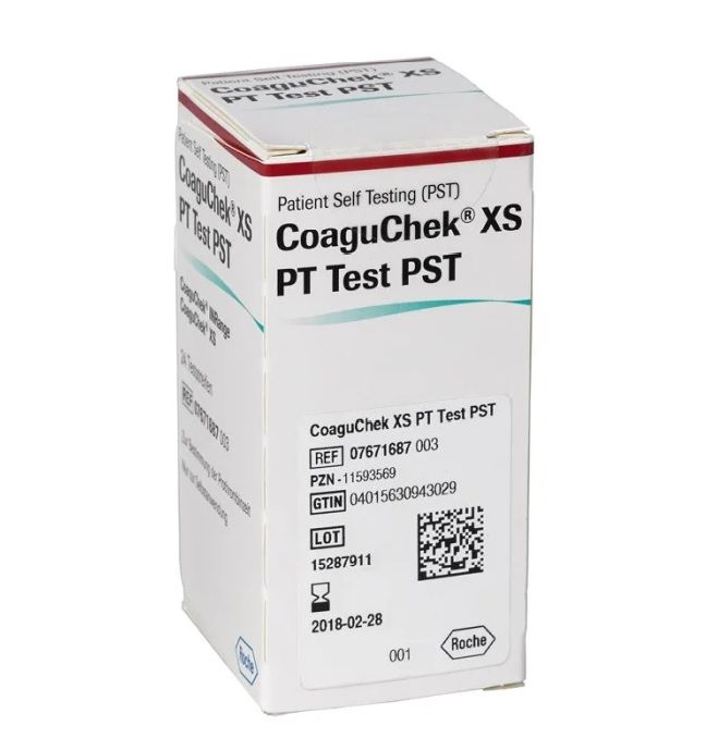 CoaguChek XS PT Test PST teststickor 24 styck