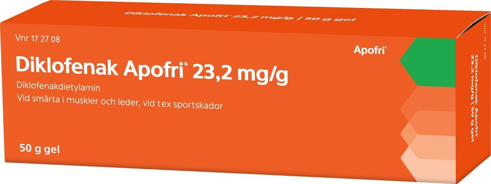 Diklofenak Apofri, gel 23,2 mg/g