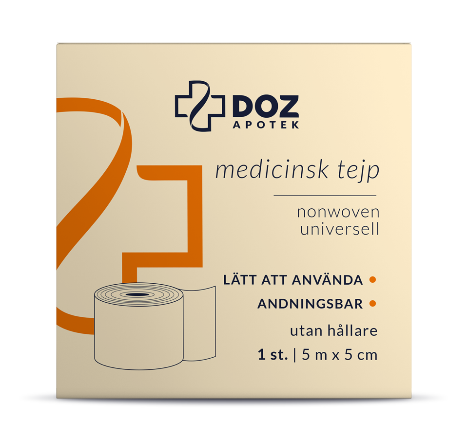 DOZ Apotek Medicinsk tejp, 5m x 5cm