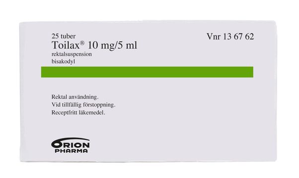 Toilax, rektalsuspension 10 mg/5 ml