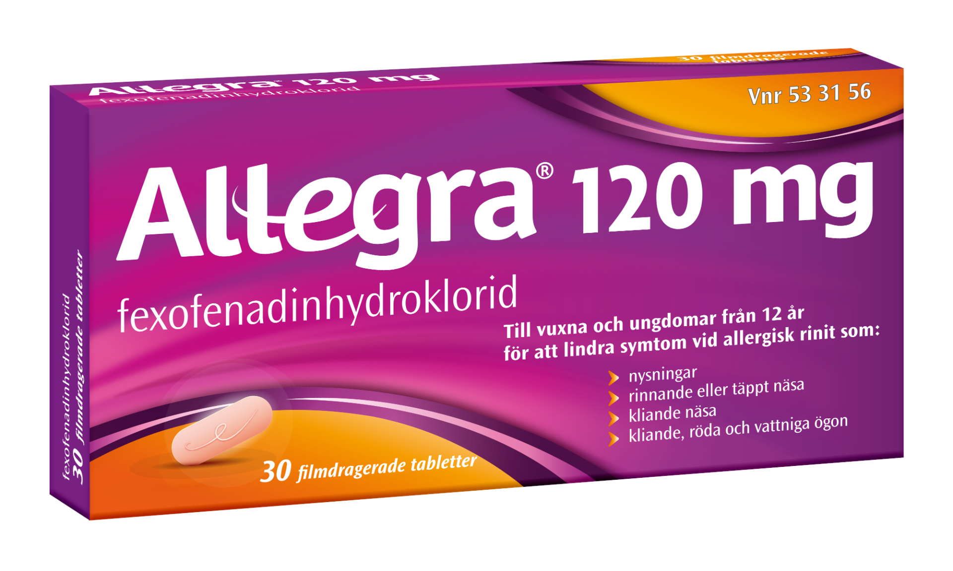 Allegra, filmdragerad tablett 120 mg STADA Nordic ApS