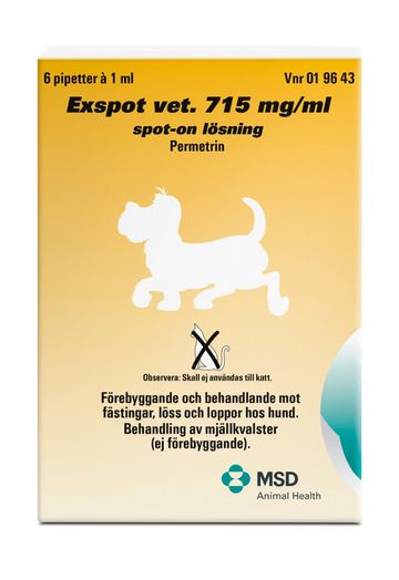 Exspot vet., spot-on, lösning 715 mg/ml