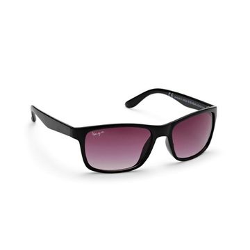 Haga solglasögon Recycled Matt Black - Gradient Purple lens