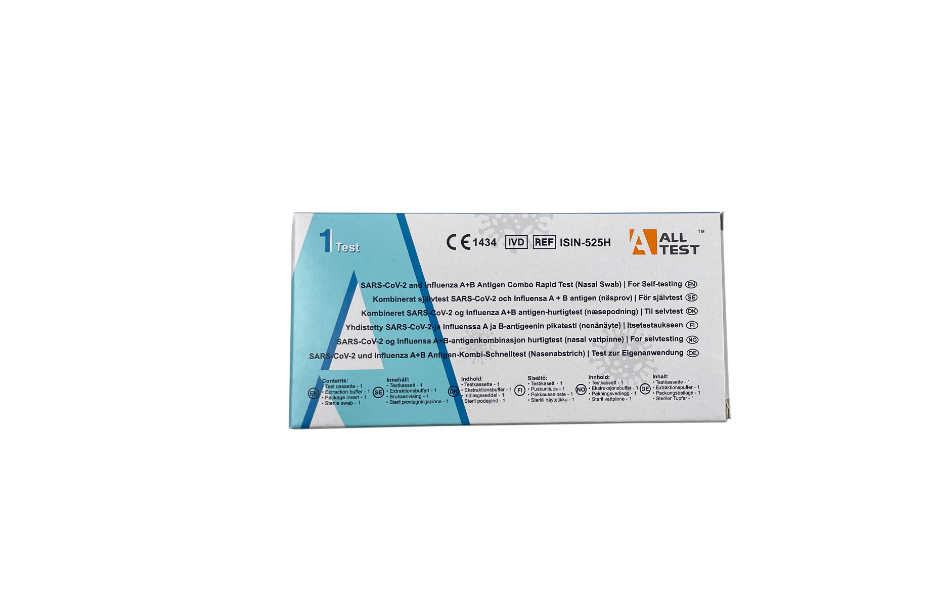 SARS-CoV-2 and Influenza A+B Antigen Combo Rapid Test ISIN-525H-A 1 st