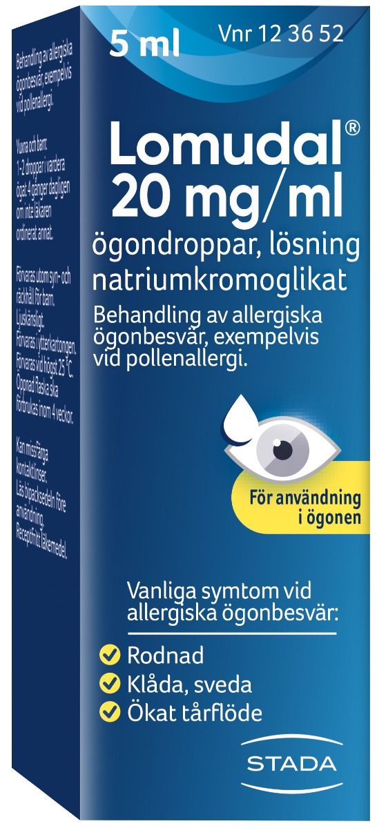 Lomudal, ögondroppar, lösning 20 mg/ml
