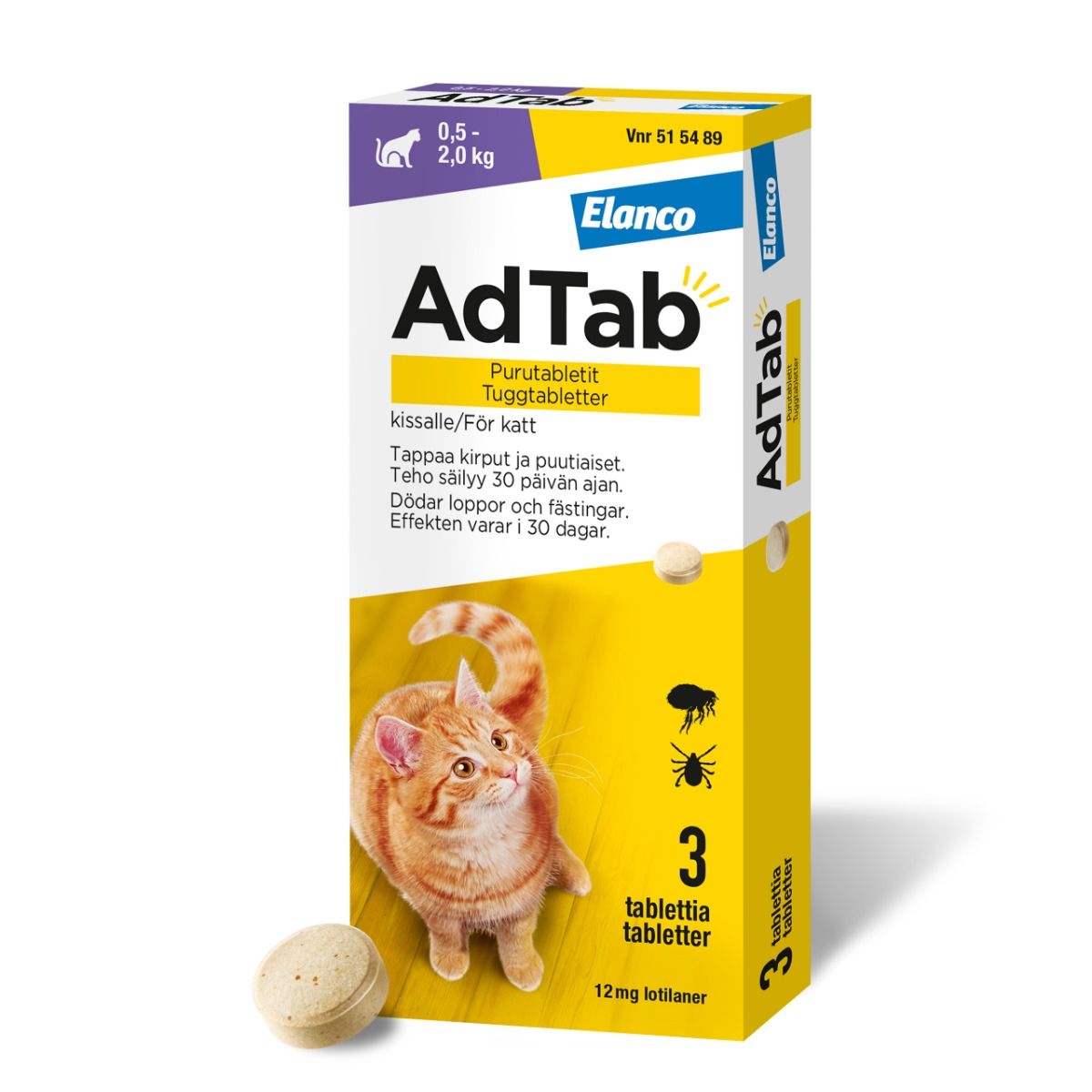 AdTab, tuggtablett 12 mg