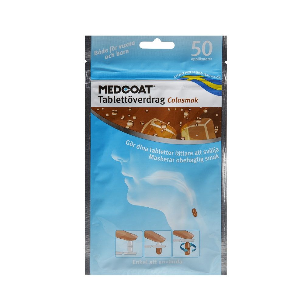 Medcoat, tablettöverdrag, colasmak 50 styck