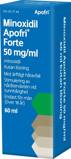 Minoxidil Apofri Forte, kutan lösning 50 mg/ml
