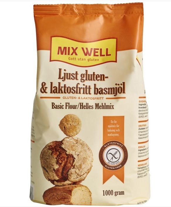 MixWell gluten och laktosfritt ljust basmjöl 1000 gram