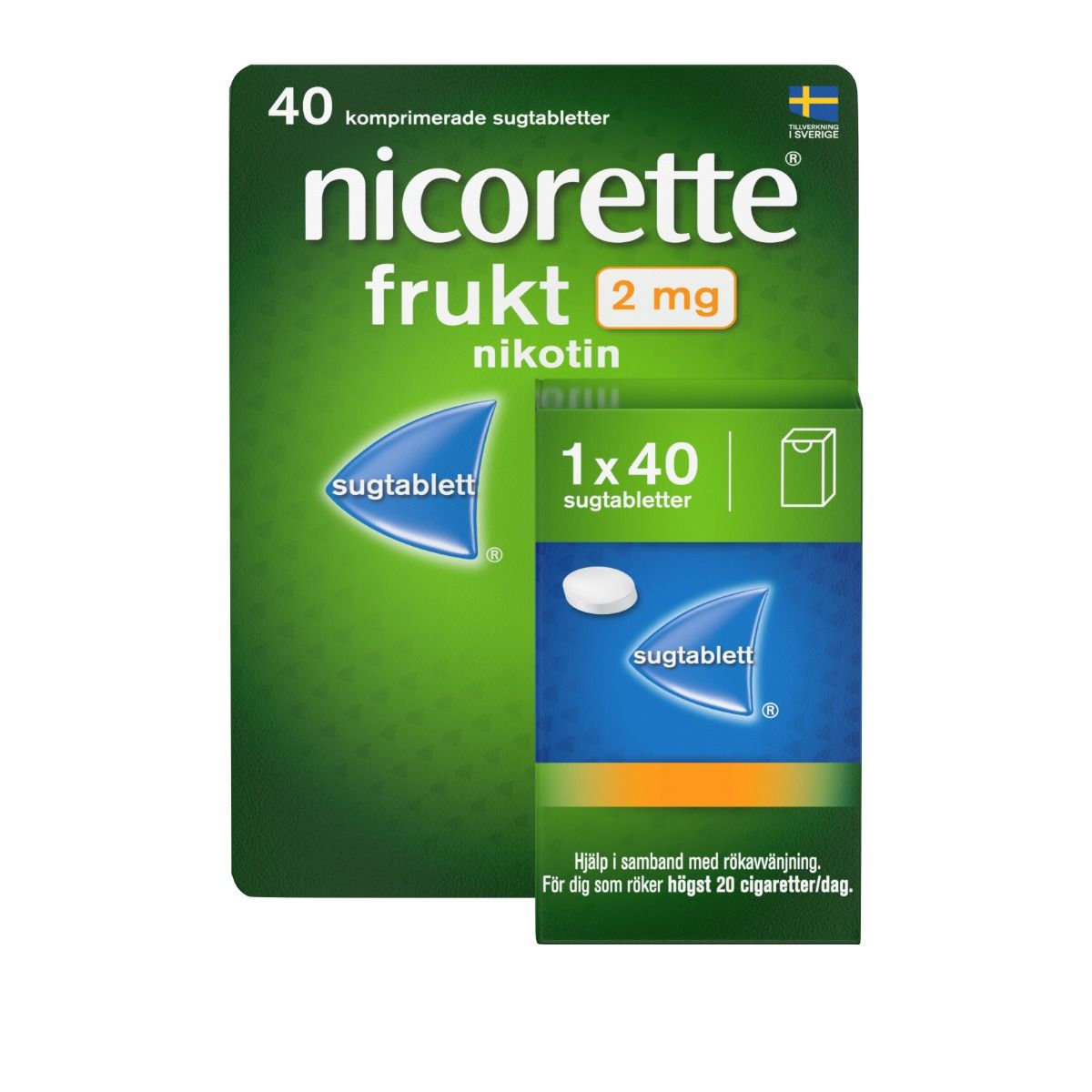 Nicorette Frukt, komprimerad sugtablett 2 mg