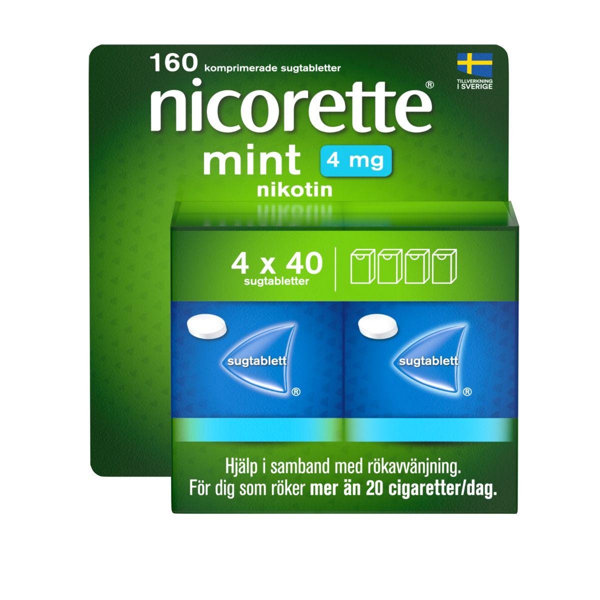 Nicorette Mint, komprimerad sugtablett 4 mg