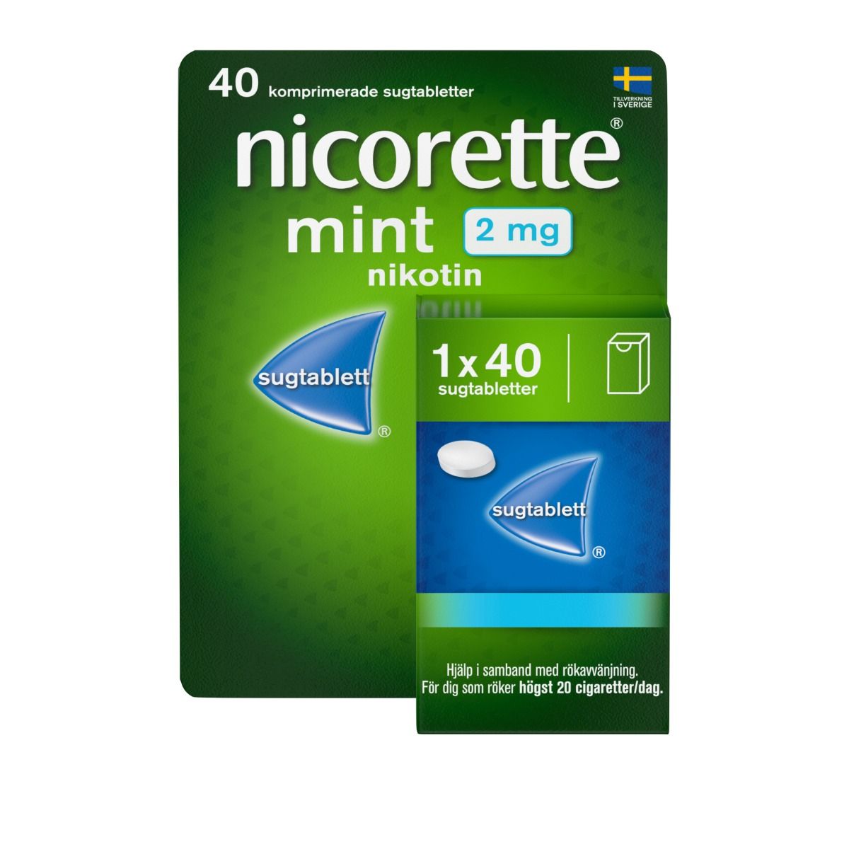 Nicorette Mint, komprimerad sugtablett 2 mg