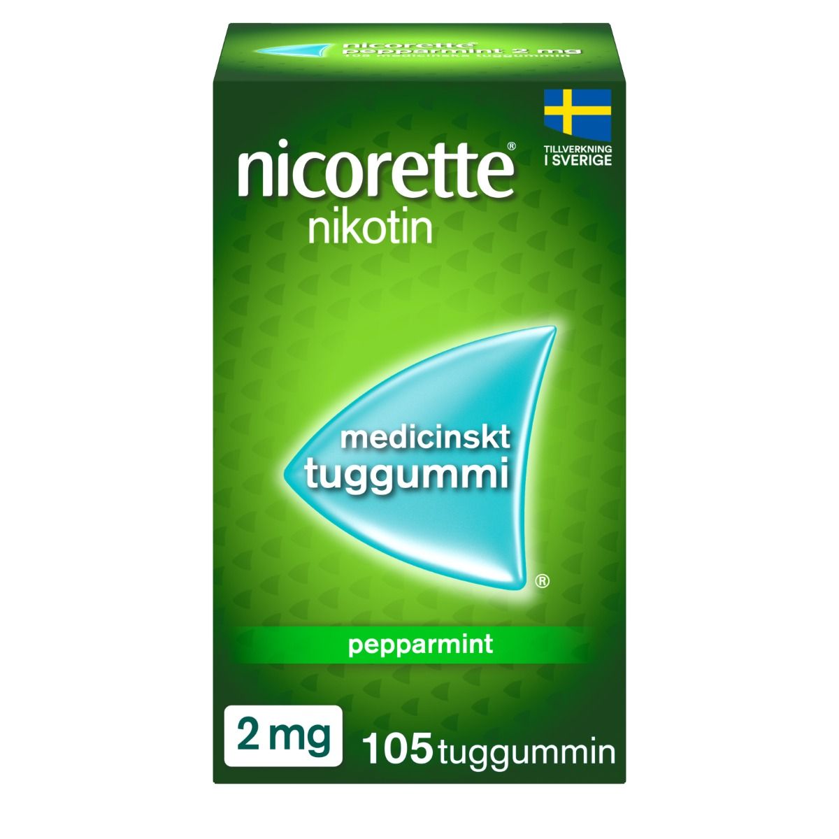 Nicorette Pepparmint, medicinskt tuggummi 2 mg McNeil Sweden AB