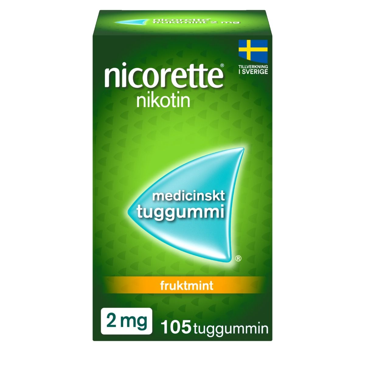 Nicorette Fruktmint, medicinskt tuggummi 2 mg