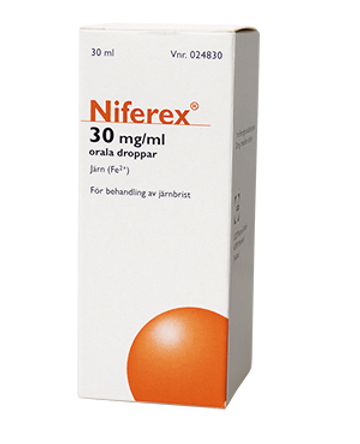 Niferex, orala droppar, lösning 30 mg/ml UCB Nordic A/S