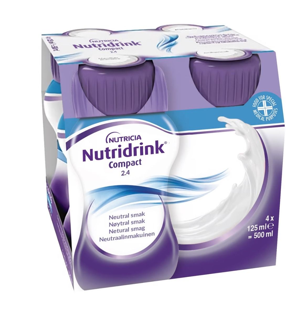 Nutridrink Compact, neutral, energirikt, komplett kosttillägg i liten volym