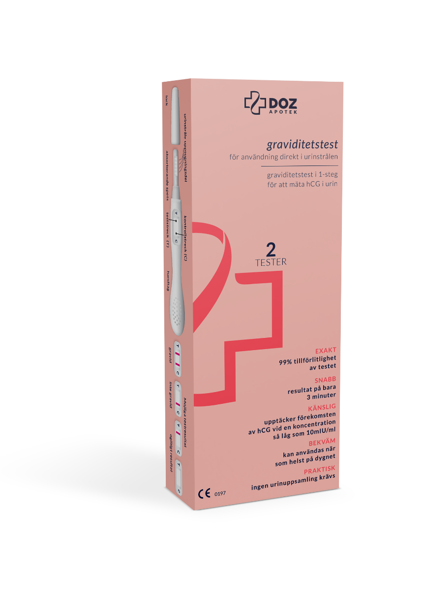 DOZ Apotek pregnancy test - sensitivity 2 tester
