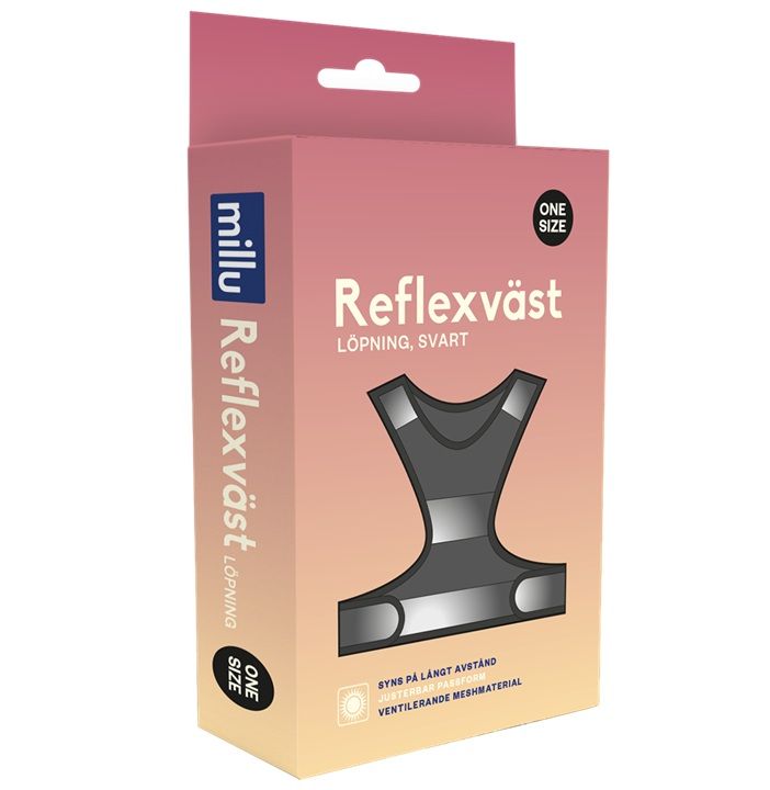 Millu Reflexväst Löpning Svart One-size