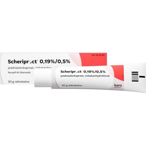 Scheriproct, rektalsalva 0,19 %/0,5 %