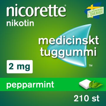 Nicorette Pepparmint, medicinskt tuggummi 2 mg McNeil Sweden AB
