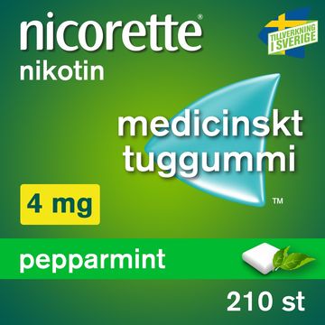 Nicorette Pepparmint, medicinskt tuggummi 4 mg