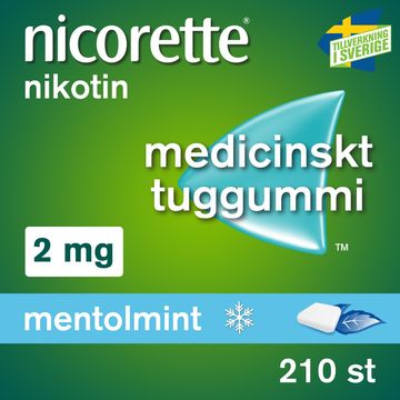Nicorette Mentolmint, medicinskt tuggummi 2 mg McNeil Sweden AB