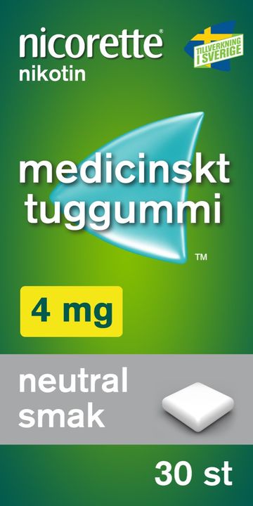 Nicorette, medicinskt tuggummi 4 mg