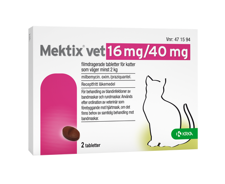 Mektix vet, filmdragerad tablett 16 mg/40 mg