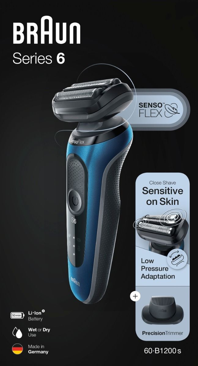 Braun Series 6 Shaver 60-B1200s – Rakapparat 1 ST