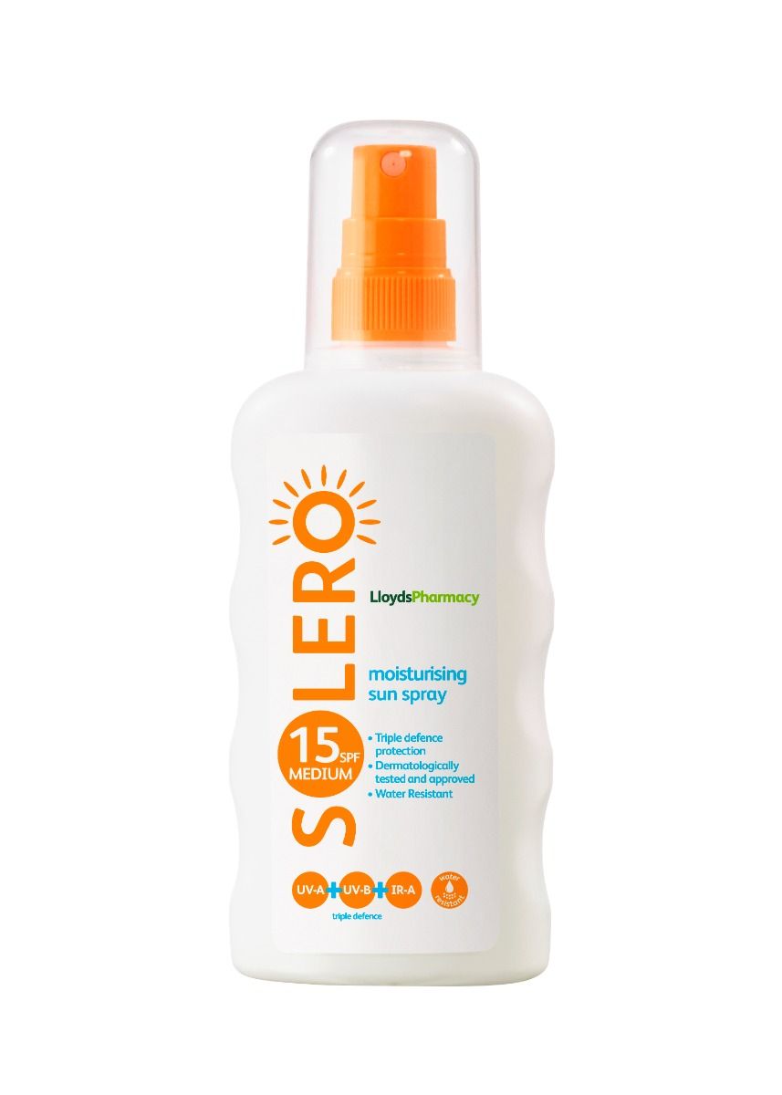 LloydsApotek Solero moisturising sun spray SPF 15 200 ml