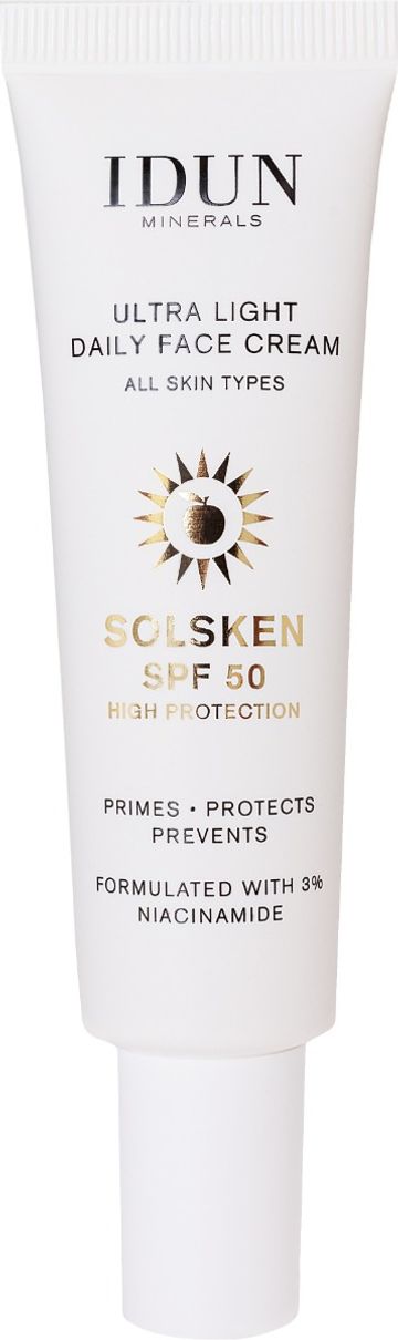 IDUN Minerals Ultra Light Daily Face Cream Solsken SPF 50
