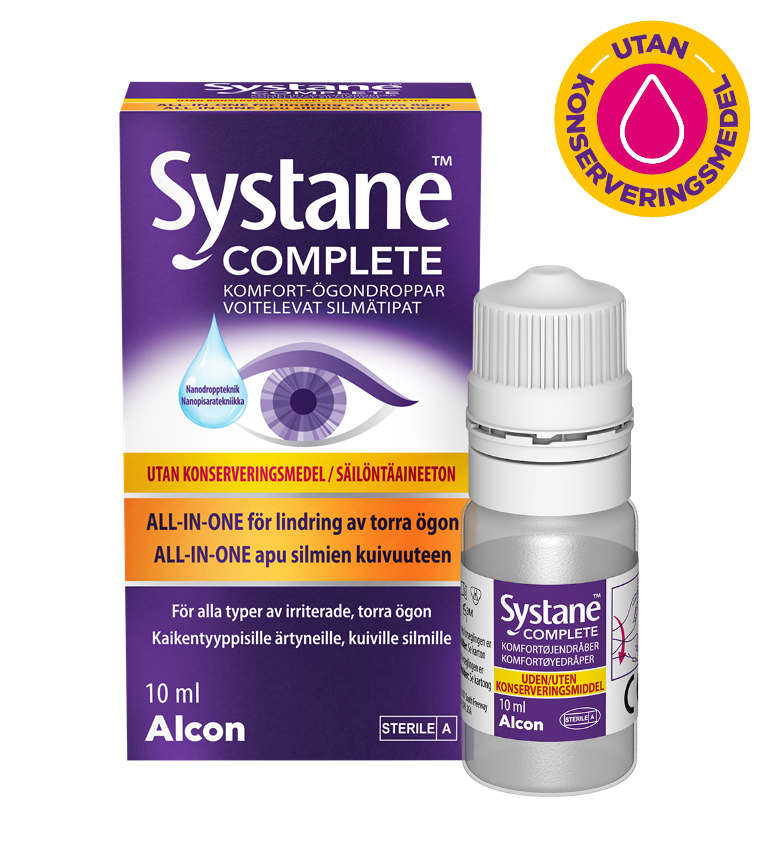 Systane complete utan konserveringsmedel 10 ml