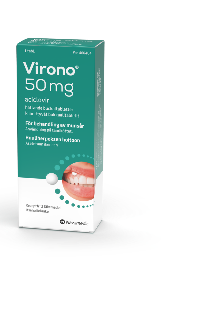 Virono, buckaltablett, häftande 50 mg