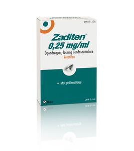 Zaditen, ögondr, lösn, endosbehållare 0,25 mg/ml Laboratoires THEA