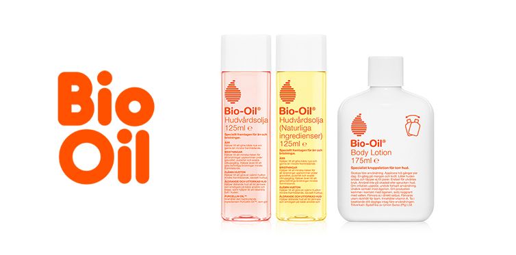 Tre produkter från varumärket Bio-Oil