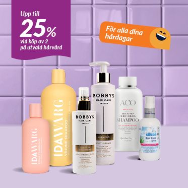 Upp till 25% på utvalt hår