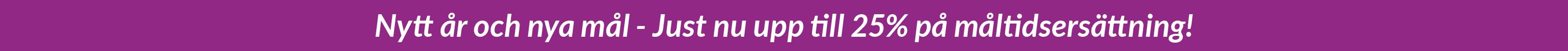 Upp till 25% på måltidsersättning