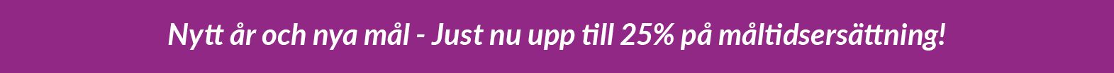 Upp till 25% på måltidsersättning