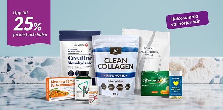 Upp till 25% på utvalt inom kost & hälsa