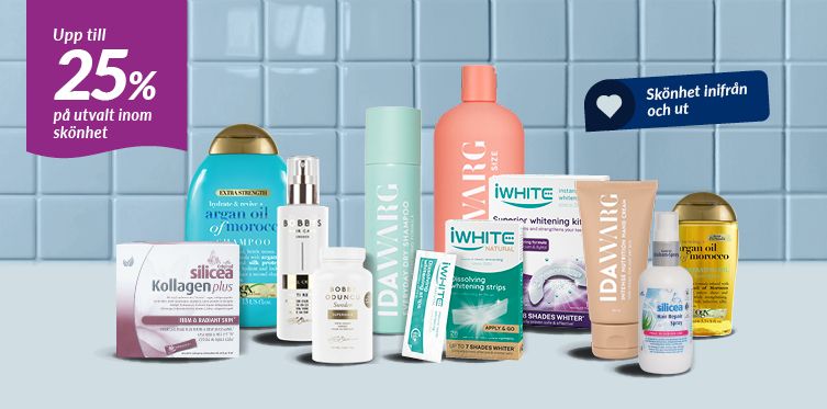 Upp till 25% på utvalt inom skönhet