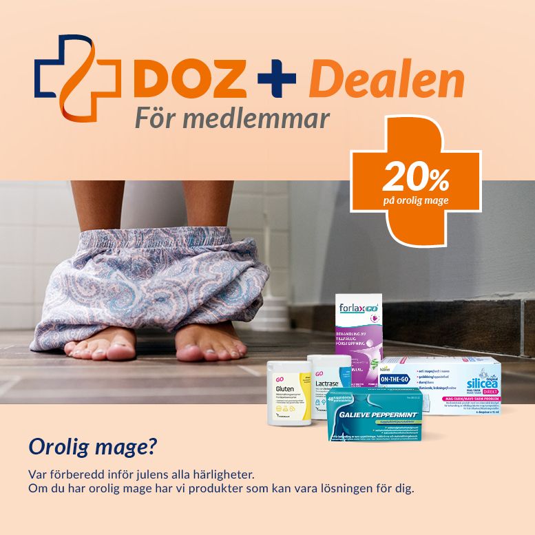 Medlemserbjudande - 20% på produkter för orolig mage