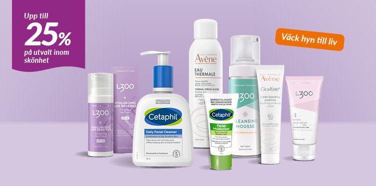 Upp till 25% på utvalt inom skönhet