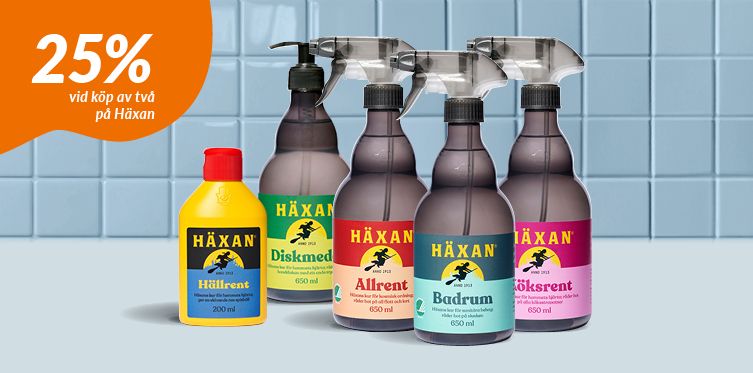 25% vid k&ouml;p av 2 p&aring; H&auml;xans produkter
