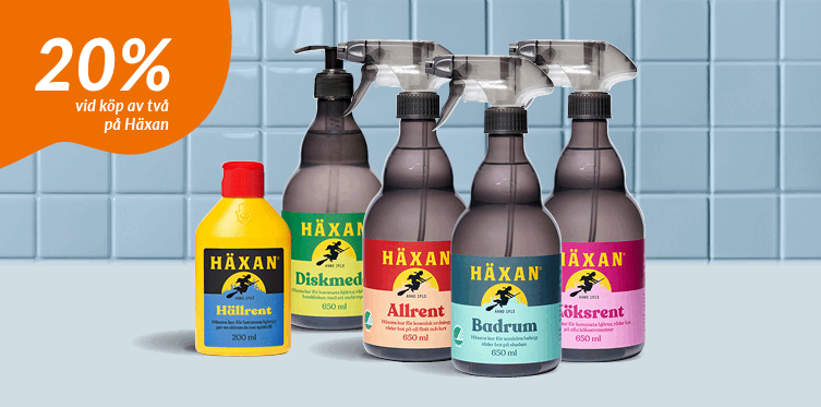25% vid köp av 2 på Häxans produkter